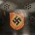 Original German WWII M34 Square Dip NSDAP Double Decal Civic Police Steel Helmet with 58cm Liner & Chinstrap - Ordnungspolizei Original Items