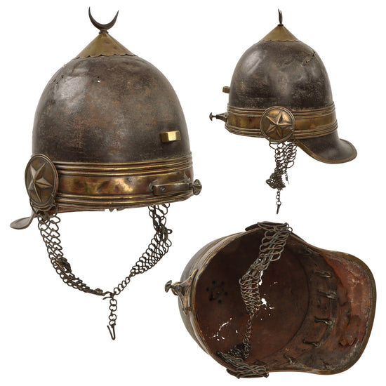 Original Ottoman 19th Century Egyptian Khedive’s Bodyguard “Iron Men” Helmet Original Items
