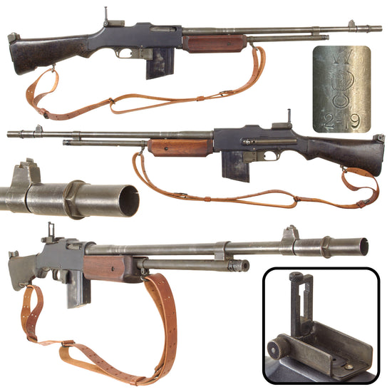 Original U.S. WWII BAR Browning M1918A2 Display Gun Made Using Genuine Parts with Replica Sling- Live Winchester Barrel Dated 2-19
