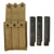 Original U.S. WWII USMC Set of Two 1944 Dated Thompson .45 Submachine Gun Magazine Pouches by Russell Mfg. Co. with Six Magazines by Crosby & Seymour
