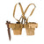 Original U.S. WWII USMC M1936 Belt Rig with Camillus USMC Ka-Bar Knife, Two Rabbit Ear Canteen Covers with Canteens, First Aid Pouch with Carlisle Bandage, and P-41 Suspenders Original Items