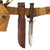 Original U.S. WWII USMC M1936 Belt Rig with Camillus USMC Ka-Bar Knife, Two Rabbit Ear Canteen Covers with Canteens, First Aid Pouch with Carlisle Bandage, and P-41 Suspenders Original Items