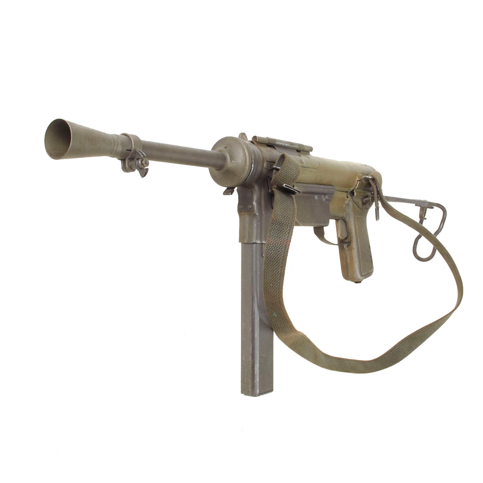 Original U.S. WWII Type M3A1 Grease Gun Display SMG by Ithaca Gun