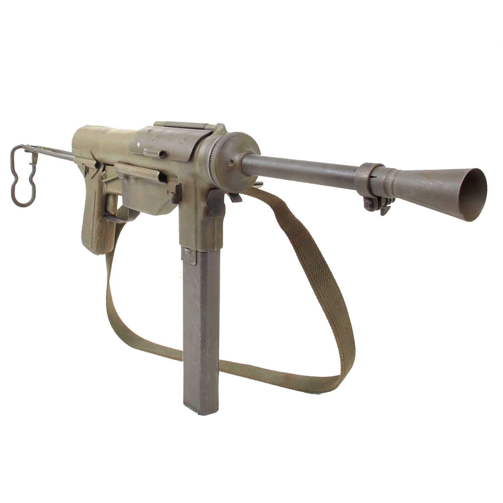 Original U.S. WWII Type M3A1 Grease Gun Display SMG by Ithaca Gun