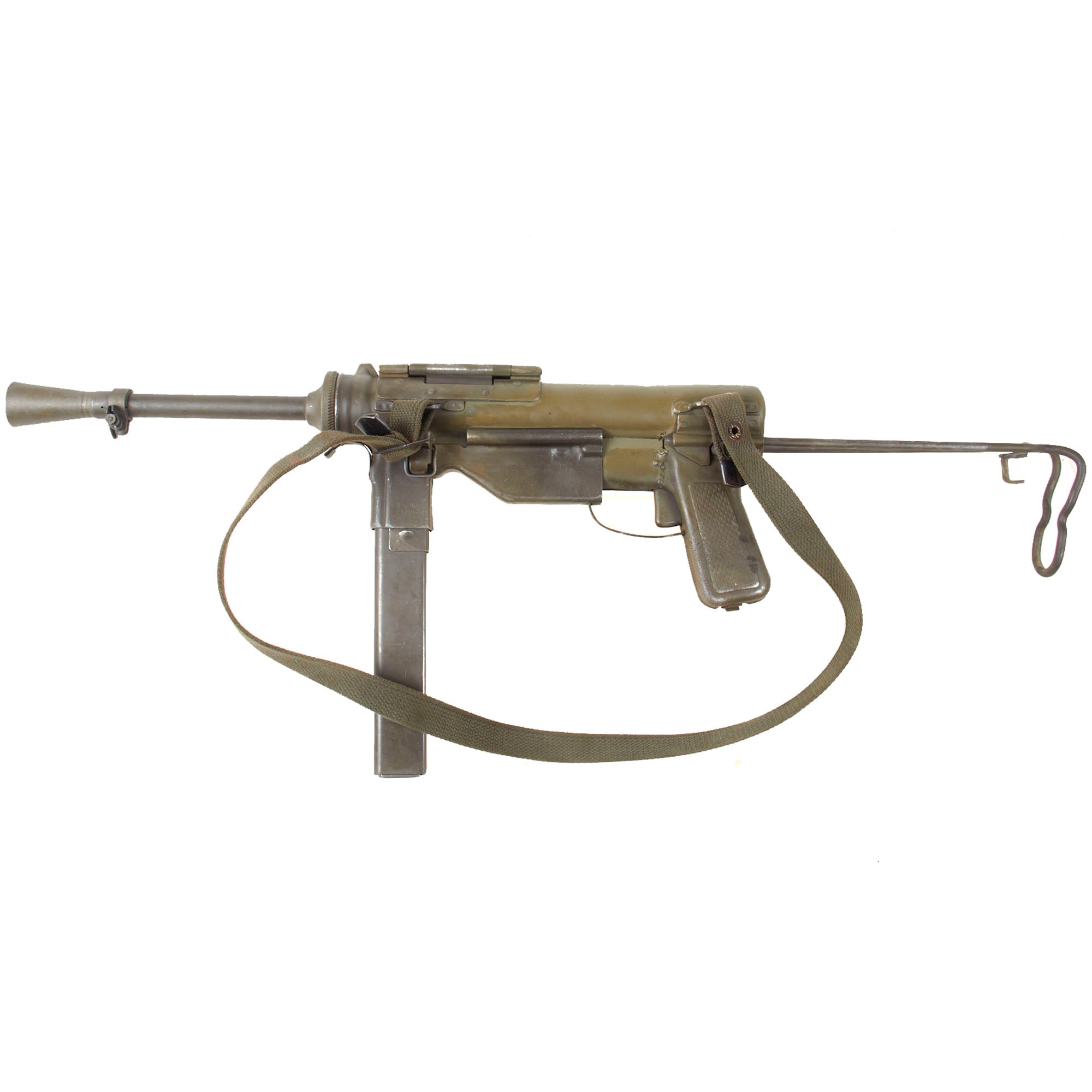Original U.S. WWII Type M3A1 Grease Gun Display SMG by Ithaca Gun