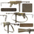 Original U.S. WWII Type M3A1 Grease Gun Display SMG by Ithaca Gun Company Inc. with Live Barrel and Magazine - Serial 742657 Original Items