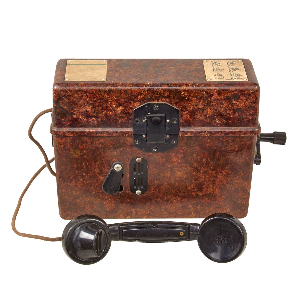 Original German WWII Wehrmacht Model FF33 Field Telephone by R.B. & Co. Dated 1943 - Feldfernsprecher 33 Original Items
