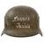 Original German WWII USGI Decorated Heer Army M40 Single Decal Steel Helmet with 1943 Dated 56cm Liner - Stamped Q64 Original Items