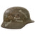 Original German WWII USGI Decorated Heer Army M40 Single Decal Steel Helmet with 1943 Dated 56cm Liner - Stamped Q64 Original Items