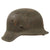 Original German WWII Heer Army Single Decal M42 Helmet with 1943 Dated 55cm Liner - Stamped ET62 Original Items