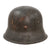 Original German WWII Heer Army Single Decal M42 Helmet with 1940 Dated 55cm Liner & Chinstrap Remnants - Stamped ET62 Original Items