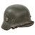 Original German WWII Extra Small Double Decal NSDAP Civic Police M40 Steel Combat Helmet with 1942 Dated 53cm Liner & Chinstrap - Stamped hkp60 Original Items