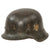 Original German WWII Heer Army Single Decal M42 Helmet with 1942 Dated 59cm Liner and Chinstrap - Stamped ET66 Original Items