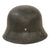 Original German WWII Heer Army Age Toned Single Decal M42 Helmet with 1940 Dated 57cm Liner and Broken Chinstrap - Stamped EF64 Original Items