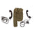 Original WWII U.S. Signal Corps BC-1000 Backpack Radio Receiver and Transmitter with Attached Packboard & Bag of Accessories Original Items