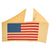 Original U.S. WWII Unissued Paratrooper D-Day Invasion American Flag Oilcloth Armband with Safety Pins Original Items