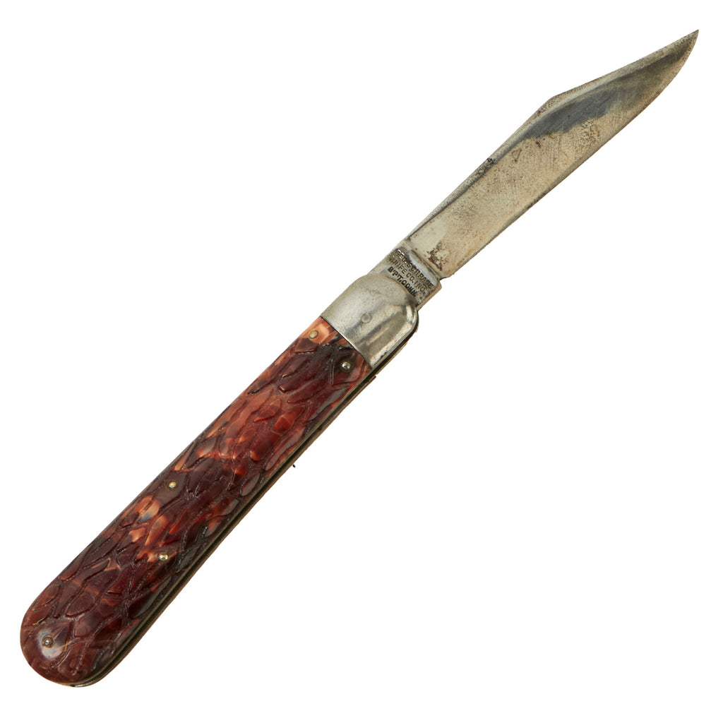 Original U.S. WWII Airborne Jigged Bone Presto Schrade M2 Knife Original Items