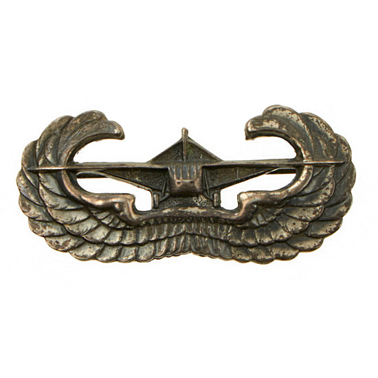 Original U.S. WWII US Army Airborne Glider Wings Badge - Marked Sterling Original Items