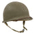 Original U.S. WWII McCord M1 Fixed Bale Front Seam Helmet with Rare Named Hawley Paper Liner Named to 93rd Bombardment Group Sergeant Doyle Shoup