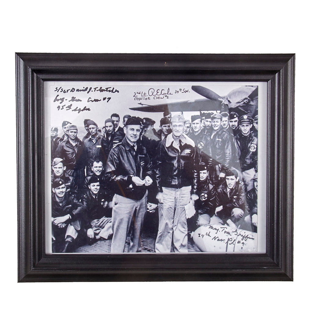 Original U.S. Signed Picture: “Doolittle’s Raiders” Framed Picture Signed By David J. Thatcher, R.E. Cole and Major Thomas C. Griffin - 10⅞ x 13⅜” Original Items