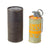 Original U.S. WWII Inert M18 Cylinder Yellow Smoke Gas Grenade with M200A1 Fuse in Husk Container - Dated 1943 Original Items