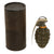 Original U.S. WWII Inert MkII Pineapple Grenade with Yellow Ring and M10A3 Converted M10A1 Fuze in Original Husk Original Items