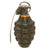 Original U.S. WWII Inert MkII Pineapple Grenade with Yellow Ring and M10A3 Converted M10A1 Fuze in Original Husk Original Items