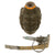 Original U.S. WWII Inert MkII Pineapple Grenade with Yellow Ring and M10A3 Converted M10A1 Fuze in Original Husk Original Items