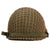 Original U.S. WWII M1 Schlueter Front Seam Swivel Bale Helmet with Helmet Net and Firestone Liner Original Items