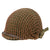 Original U.S. WWII M1 Schlueter Front Seam Swivel Bale Helmet with Helmet Net and Firestone Liner Original Items