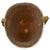 Original U.S. WWII Relic M1 Fixed Bale Front Seam Helmet Shell with Khaki & Brass Chinstrap Purportedly Recovered Near Bastogne Original Items