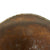 Original U.S. WWII Relic M1 Fixed Bale Front Seam Helmet Shell with Khaki & Brass Chinstrap Purportedly Recovered Near Bastogne Original Items
