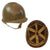 Original U.S. WWII 1943 M1 McCord Fixed Bale Front Seam Helmet with Replicated 29th Infantry Division Markings - Inland/Firestone Tire & Rubber Co Liner Original Items