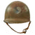 Original U.S. WWII 1943 M1 McCord Fixed Bale Front Seam Helmet with Replicated 29th Infantry Division Markings - Inland/Firestone Tire & Rubber Co Liner Original Items
