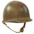 Original U.S. WWII 1943 M1 McCord Fixed Bale Front Seam Helmet with Replicated 29th Infantry Division Markings - Inland/Firestone Tire & Rubber Co Liner Original Items