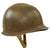 Original U.S. WWII 1943 M1 McCord Fixed Bale Front Seam Helmet with Replicated 29th Infantry Division Markings - Inland/Firestone Tire & Rubber Co Liner Original Items