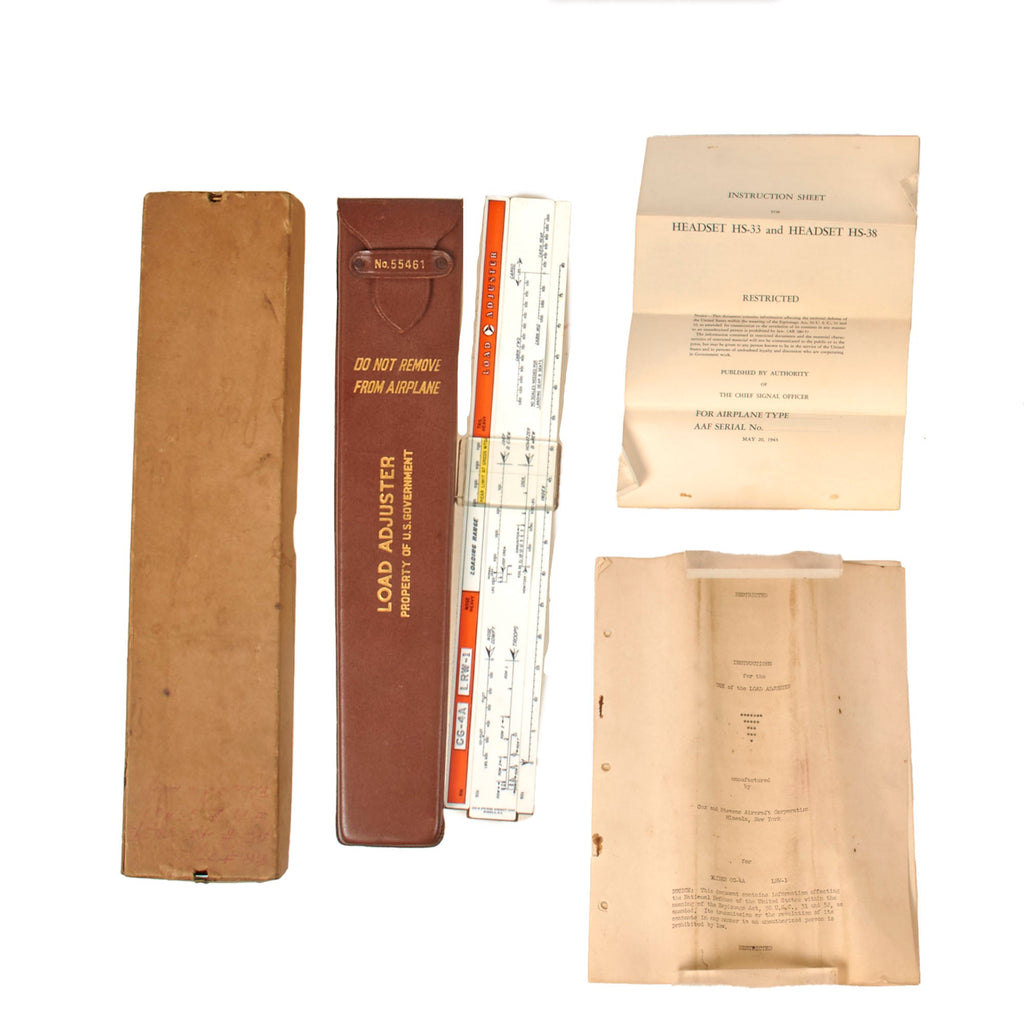 Original WWII U.S. CG-4A WACO Glider Load Adjuster with Leather Case & Original Box & Instruction Book Original Items
