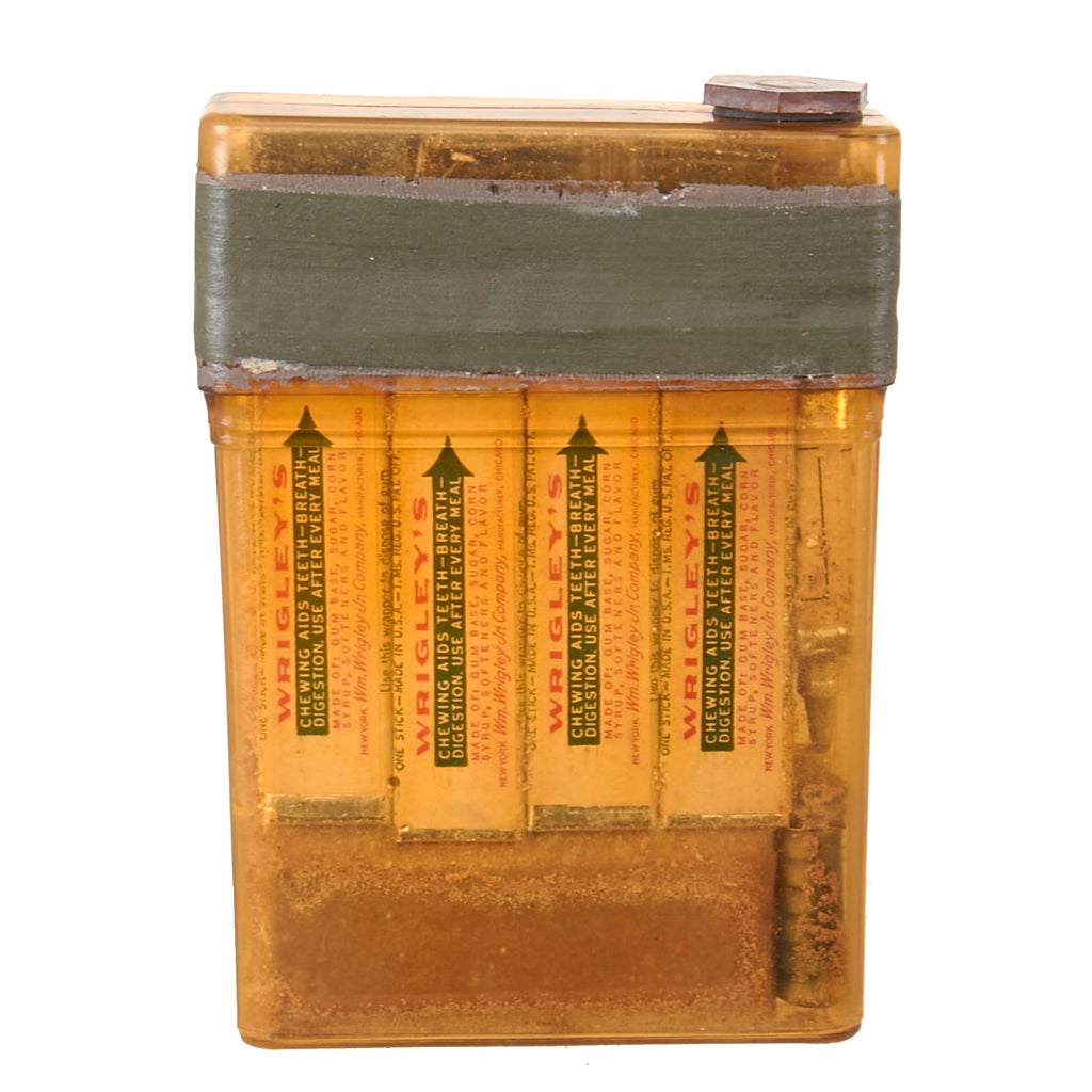 Original U.S. WWII Army Air Corps Survival Kit Plastic Flask with Contents - Unopened Original Items