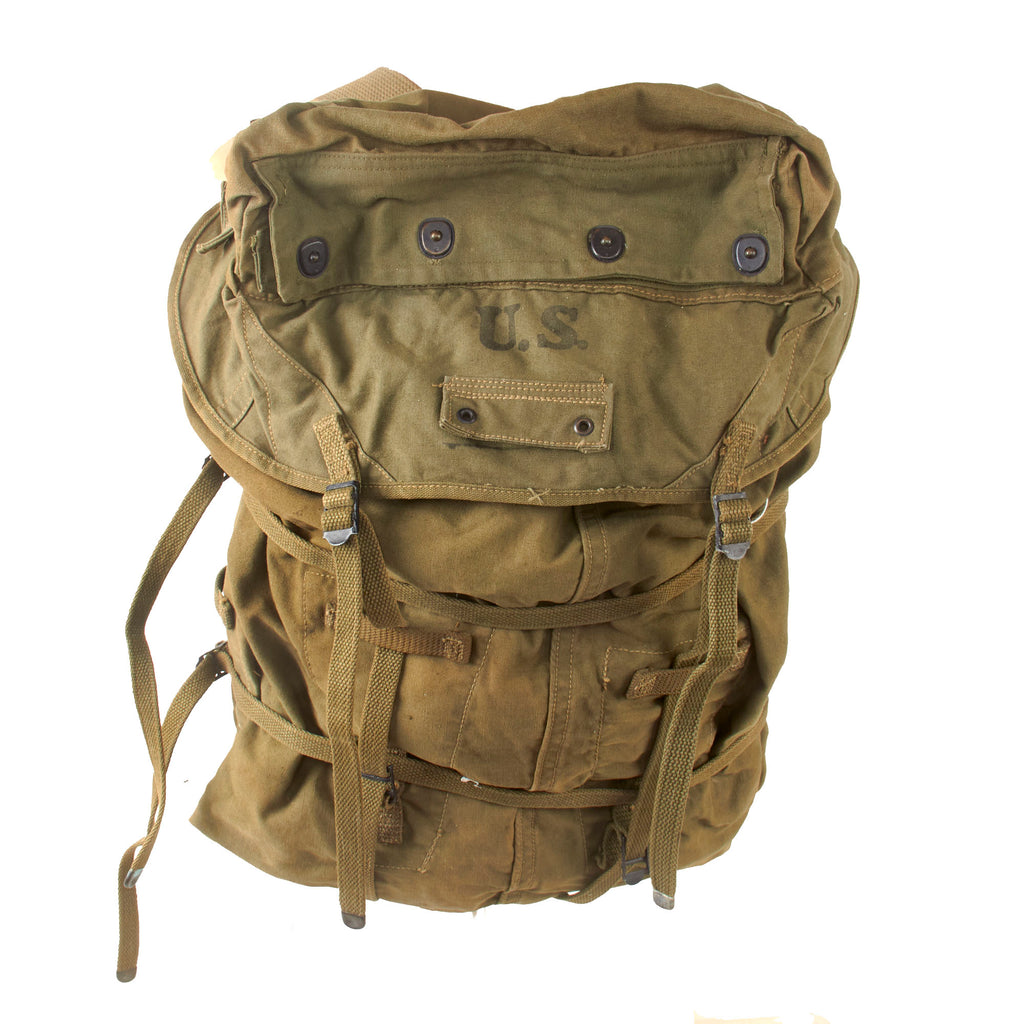 Original U.S. WWII M1942 Jungle Pack with Lift-the-Dot Snaps by Hepburn Mfg. Co. - Dated 1944