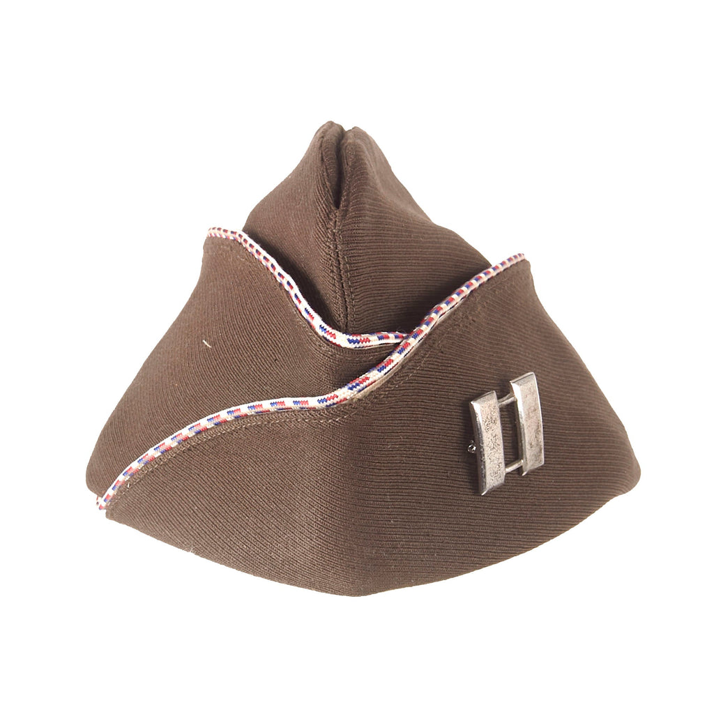 Original U.S. WWII 1st Special Service Force Captain's OD Green Overseas Cap in Size 7 - FSSF Original Items