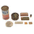 Original U.S. WWII Ration Lot Including Sealed Malted Milk Tablets & Wrigley’s PK Gum - Hershey’s Tropical Chocolate and Dried Milk Original Items