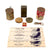 Original U.S. WWII Personal Effect Items Lot Including VD Matchbook Sealed Everbest Jam, White Cloves, and Opened Field Ration C with Biscuits Original Items