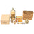 Original U.S. WWII Medical Equipment & Supplies Lot with Full Box of Gauze Bandages & Human Plasma Bottle Original Items