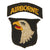 Original U.S. WWII Rare English Made 101st Airborne Division Patch with Rocker Belonging to Lt. Donald Hettrick - 377th PFAB Original Items