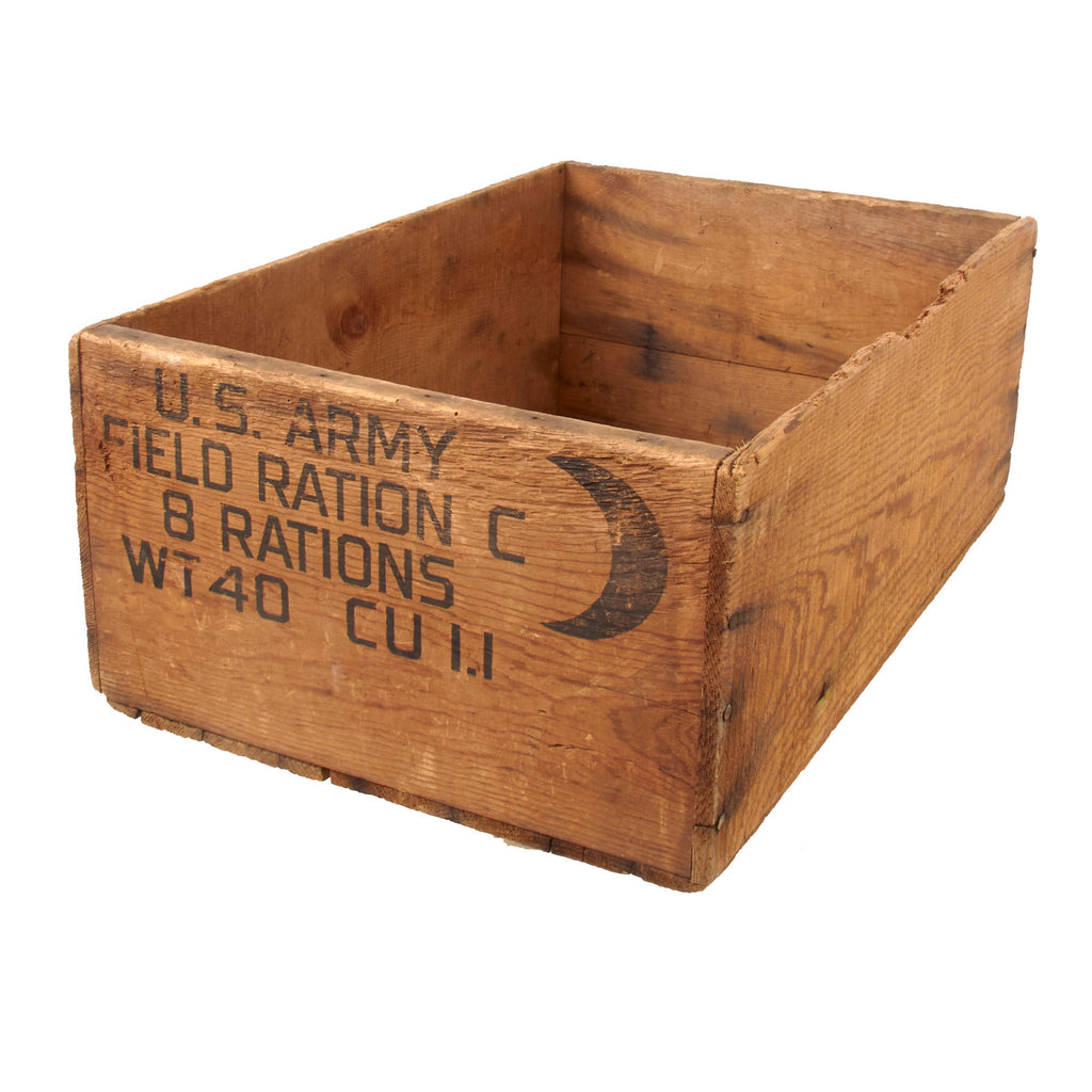 Original U.S. WWII C-Ration Crate for 8 Rations Original Items