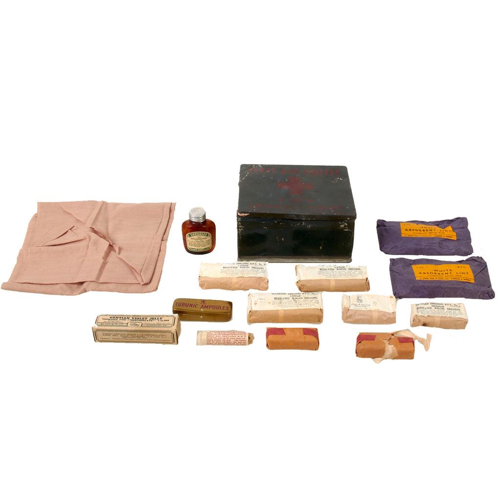 Original British WWII RAF Air Ministry Emergency Dinghy First Aid Outfit with Contents Original Items