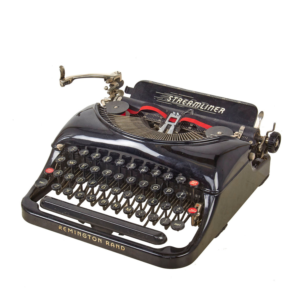Original U.S. WWII Remington Rand Streamliner Typewriter - B109697 Original Items