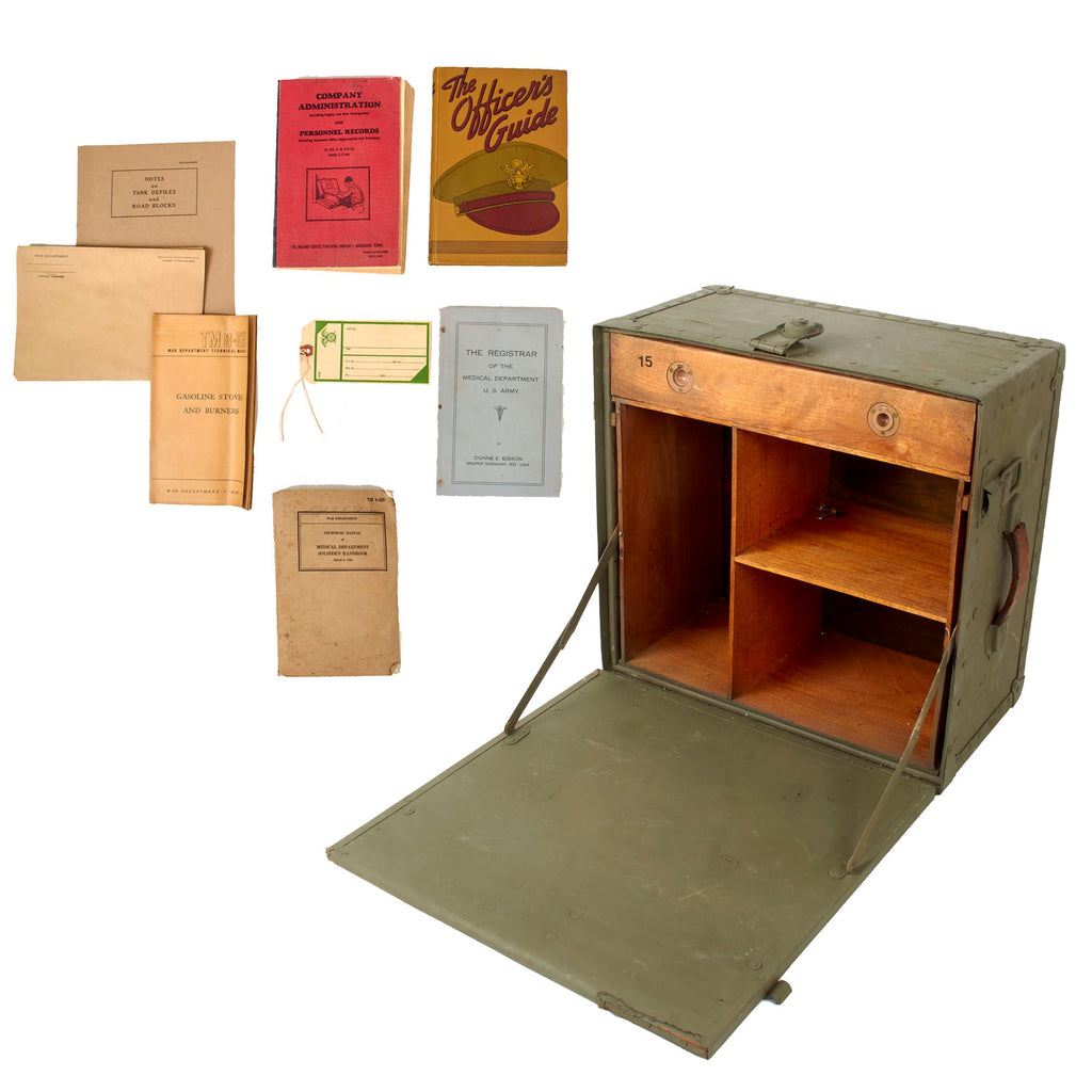 Original U.S. WWII 1942 Dated Army Officer's Folding Field Desk by