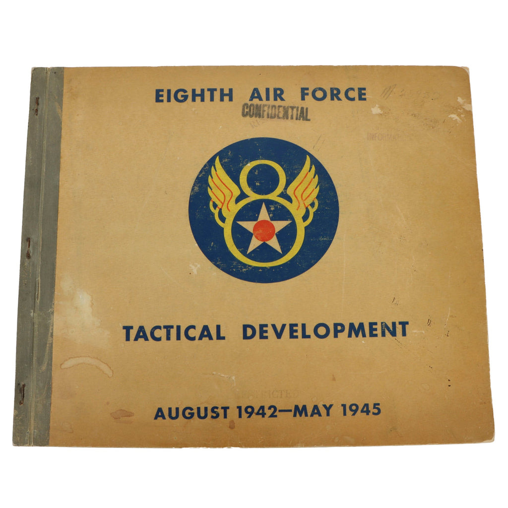 Original U.S. WWII 8th Air Force Confidential Tactical Development Book August 1942 - May 1945 Original Items