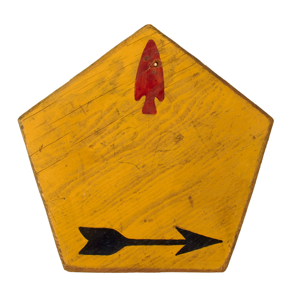 Original U.S. WWII First Special Service Force Pentagonal Company Sign - 7 ½ x 7 ¾” Original Items